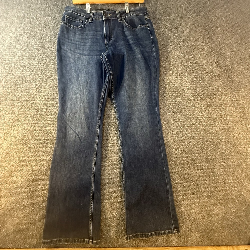 Lee Legendary Womens Jeans 10 Medium Bootcut Mid Rise Stretch Dark Wash